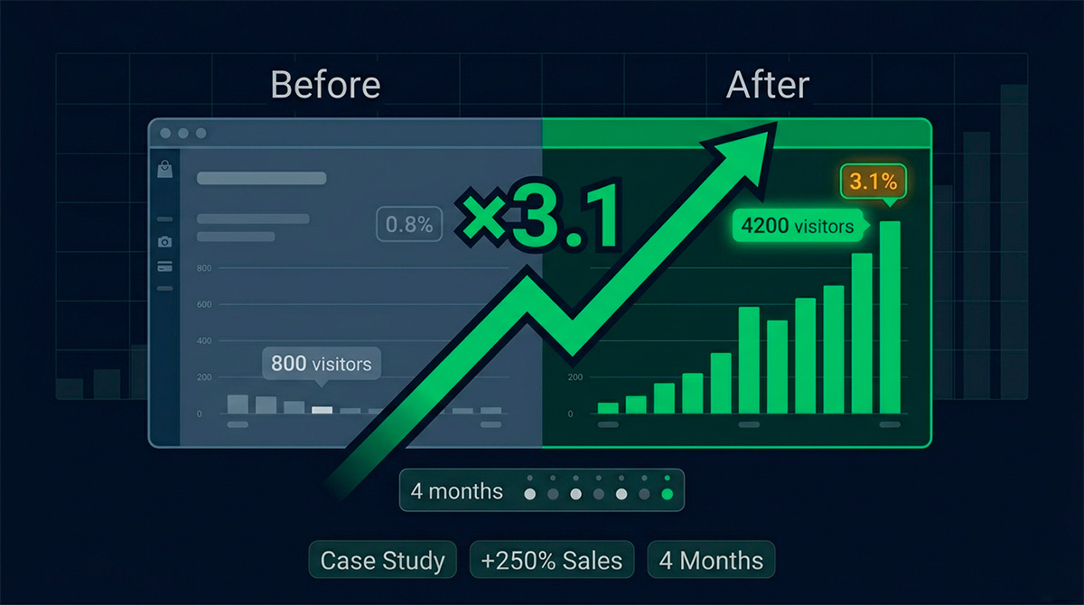 Case Study: How We Increased Online Store Sales by 250% in 4 Months