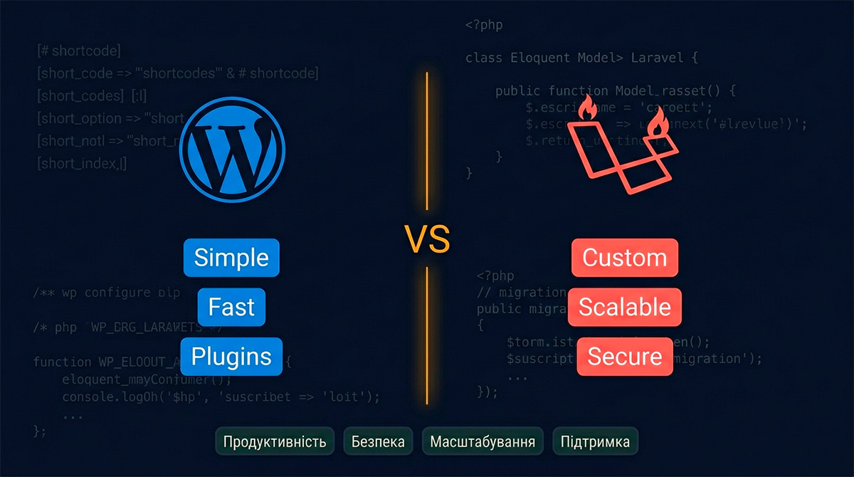 WordPress vs Laravel: What to Choose for a Business Website